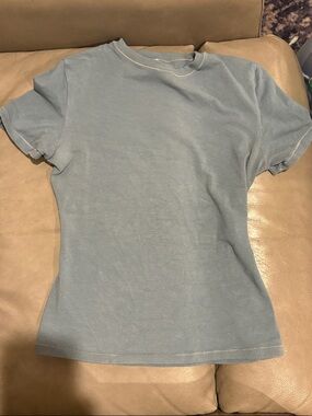 SKIMS Light Blue Short Sleeve Crewneck Tee